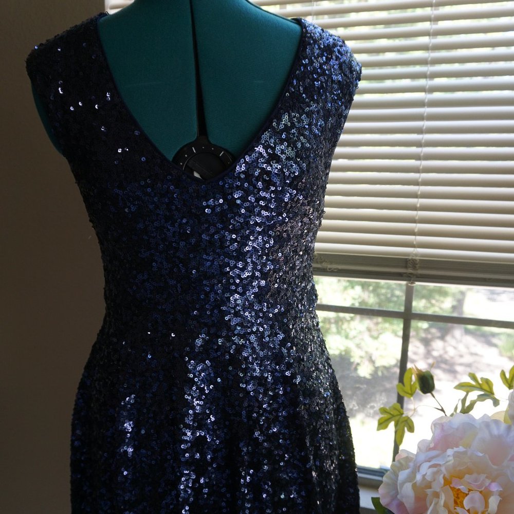Sparkle Sequin Navy Dress